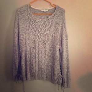 Grey knitted sweater